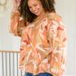 Freddie Split Neckline Long Sleeve Blouse In Clay