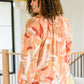 Freddie Split Neckline Long Sleeve Blouse In Clay