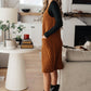 Free Falling Quilted Midi Dress