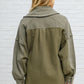 French Terry Mineral Wash Jacket In Olive