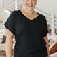 Frequently Asked Questions V-Neck Top in Black