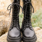 Fresh Feels Combat Boots In Black