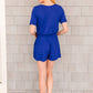 From Romp To Rest Romper in Blue
