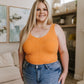 Fundamentals Ribbed Seamless Reversible Tank in Orange
