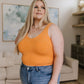 Fundamentals Ribbed Seamless Reversible Tank in Orange