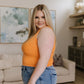 Fundamentals Ribbed Seamless Reversible Tank in Orange