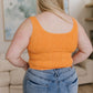 Fundamentals Ribbed Seamless Reversible Tank in Orange