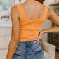 Fundamentals Ribbed Seamless Reversible Tank in Orange