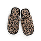 Fuzziest Feet Animal Print Slippers In Mocha