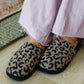 Fuzziest Feet Animal Print Slippers In Mocha