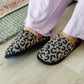 Fuzziest Feet Animal Print Slippers In Mocha