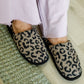 Fuzziest Feet Animal Print Slippers In Mocha