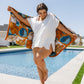 PREORDER: Luxury Beach Towel in Block Floral