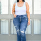 Gabriella Distressed Button Fly Flare