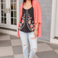 Garden Picnics Embroidered Tank