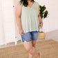 Garden and Lace Top in Sage