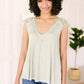 Garden and Lace Top in Sage