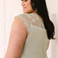 Garden and Lace Top in Sage