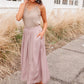 Get Away Maxi Skirt In Mauve