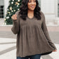 Giddy Up Babydoll Tee in Olive
