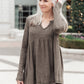 Giddy Up Babydoll Tee in Olive