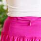 Girl Power High Waist Running Shorts in Magenta
