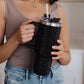 Glam Girl 40 oz Rhinestone Tumbler in Black