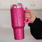 Glam Girl 40 oz Rhinestone Tumbler in PInk