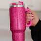 Glam Girl 40 oz Rhinestone Tumbler in PInk