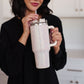 Glam Girl 40 oz Rhinestone Tumbler in White