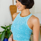 Goals Ribbed Tank Top in Ice Blue