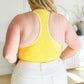 Goals Ribbed Tank Top in Yellow