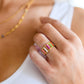 Golden Kaleidoscope Ladder Ring