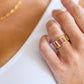 Golden Kaleidoscope Ladder Ring