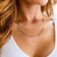 Golden Kaleidoscope Layered Necklace