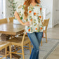 Good Morning Floral V-Neck Blouse