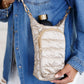 Gotcha Girl Puffer Tumbler Tote in Gold