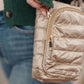 Gotcha Girl Puffer Tumbler Tote in Gold