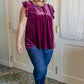 Velveteen Queen Blouse in Magenta