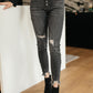 Gray Days Button Rise Jeans