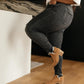 Gray Days Button Rise Jeans