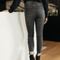 Gray Days Button Rise Jeans