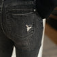 Gray Days Button Rise Jeans