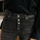 Gray Days Button Rise Jeans