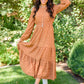 Great Things Long Sleeve Polka Dot Dress