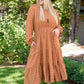 Great Things Long Sleeve Polka Dot Dress