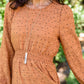 Great Things Long Sleeve Polka Dot Dress