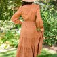 Great Things Long Sleeve Polka Dot Dress