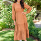Great Things Long Sleeve Polka Dot Dress
