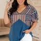 Greece Lightning V-Neck Blouse